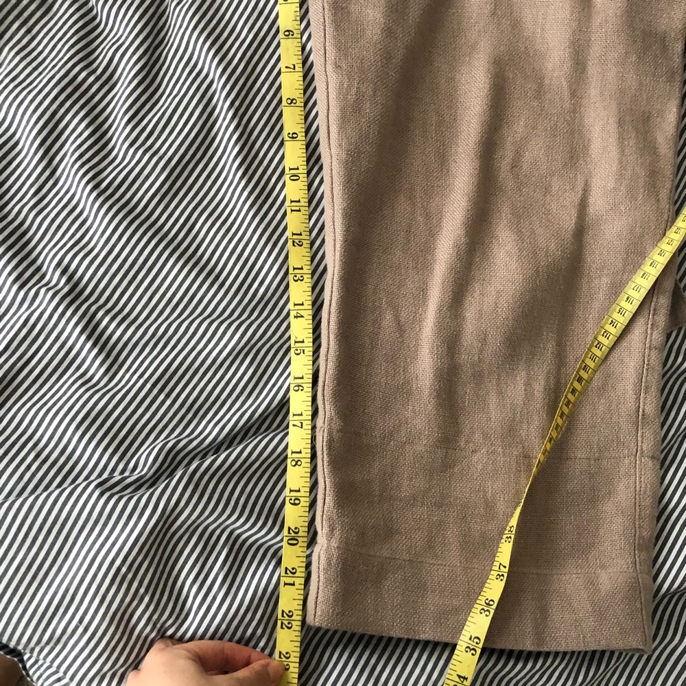 Black Crane Burlap Pants in Oatmeal - Picture 12 of 13